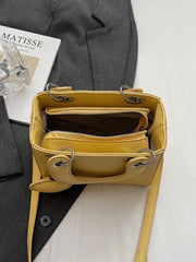 Sac bandoulière mode couleur unie, sac à main chic
