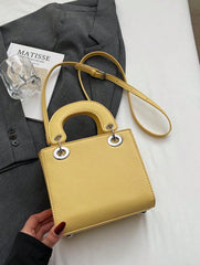 Sac bandoulière mode couleur unie, sac à main chic